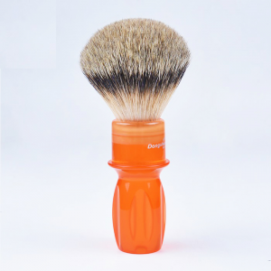 China Gold Supplier for Wholesale Wood Comb - Dongshen private label custom 22mm 24mm transparent orange handle bluk silvertip badger shaving cream brushes – Dongmei