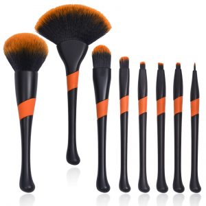 Dongshen 8pcs Synthetic Hair Plastic Handle Best Selling Makeup Brush Professional Set Private Label Cosmetics Brushes Set