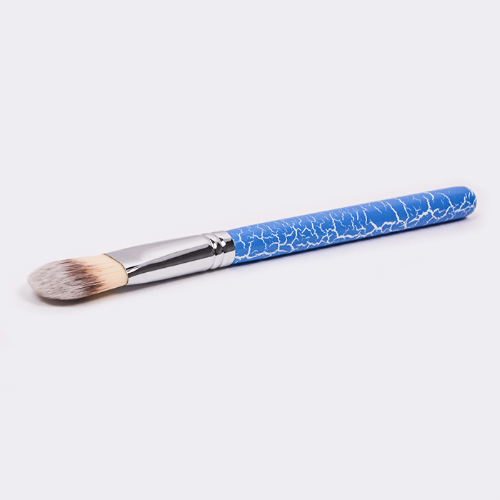 Wholesale single foundation brush vegan wood handle makeup brush beginner free simple package private label cosmetics brushes