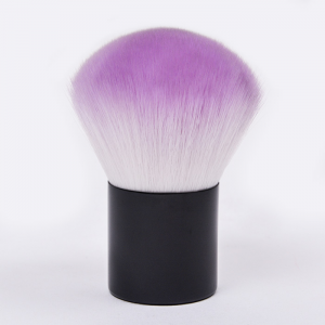 Dongshen Wholesale Private Label Soft Purple Tip Synthetic Hair Kabuki Powder Makeup Burashi Burashi