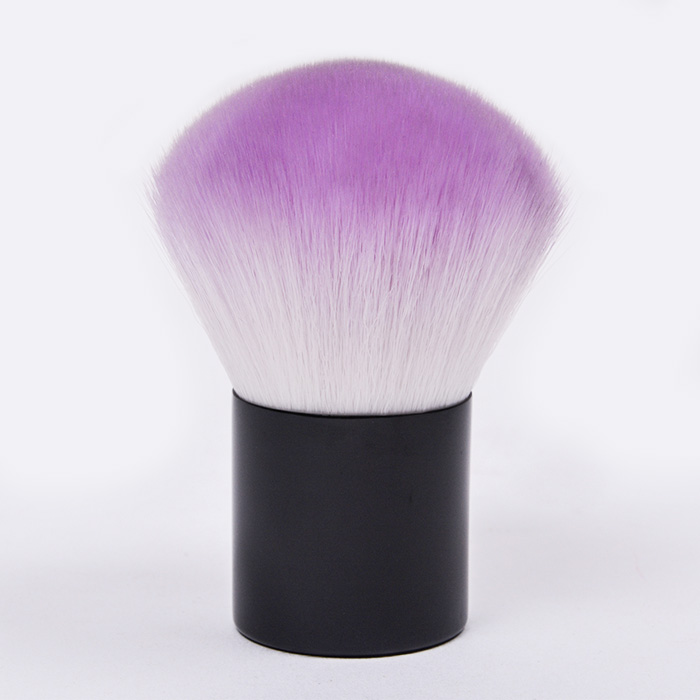 Dongshen Wholesale Private Label Soft Purple Tip Synthetic Hair Kabuki Powder Makeup Brushes Blusher Brush_1