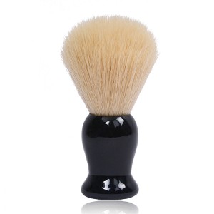 Wholesale Durable Professional Black Plastic Handle Synthetic Hair Shaving Brushes Moustache Brush for Men Grooming