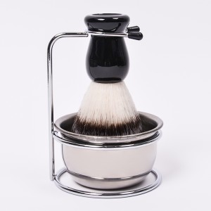 Factory Cheap Hot Shaving Blades - High quality Resin Handle Synthetic Hair Razor Shaving Brush Holder Set Mens Shaving Kit Beard Grooming Kit – Dongmei