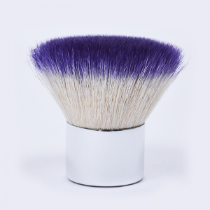 Dongshen Wholesale Private Label Facial Synthetic Fiber Vegan Koarte Platte Kabuki Brush Make-up Brush Blusher Poeder Brush