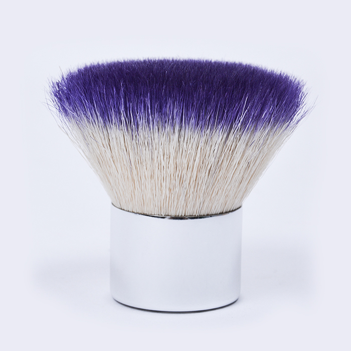Dongshen Wholesale Private Label Facial Synthetic Fiber Vegan Short Flat Kabuki Brush Makeup Brush Blusher Powder Brush
