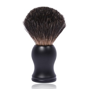 High quality custom logo shaving brush with resin handle black badger hair moustache brush for men grooming