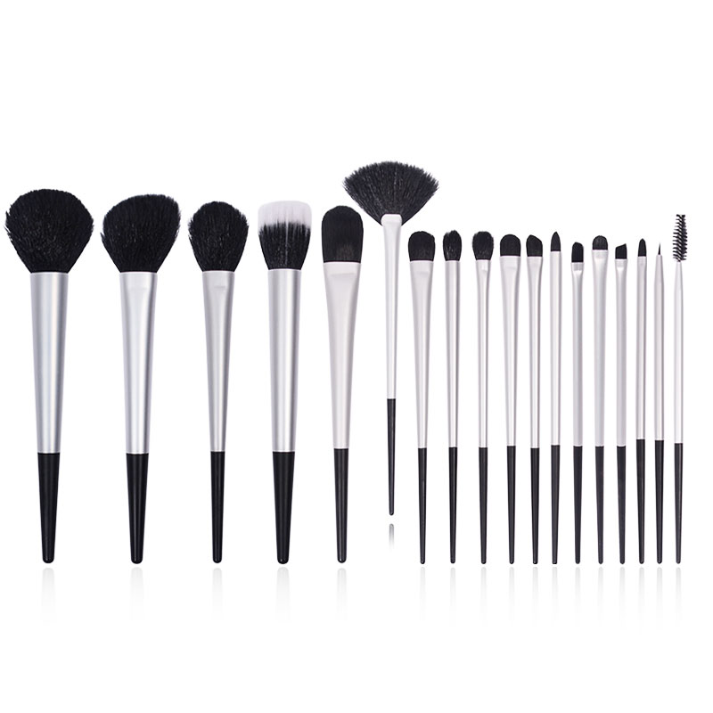Dongshen 18pcs brush makeup tools manufacture wholesale natural black goat hair professional makeup cosmetic brush set