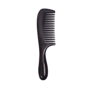 Natuerlik sandelhout mei de hân makke Fine Tooth Comb Antistatyske Head Massage Classic Kam Haar Styling Tool foar hiersoarch
