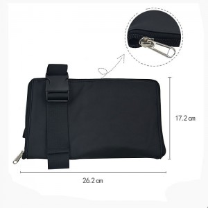 Bossa de raspall de maquillatge de cinturó de cuir PU d'alta qualitat amb logotip personalitzat de la corretja de cinturó