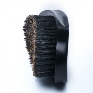 Spazzola per barba in setole di cinghiale superiore per uomo Base in legno Spazzola per barba Logo personalizzato
