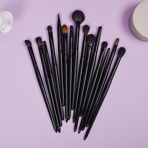 Reasonable price Brow Brush - High end black 15pcs synthetic hair wood unique customised makeup brush set eyeshadow concealer brush set for eye cosmetic – Dongmei