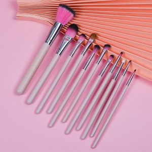 Wholesale 11Pcs wood bestope makeup brushes vegan pink customizable makeup brush set 2022 for cosmetic