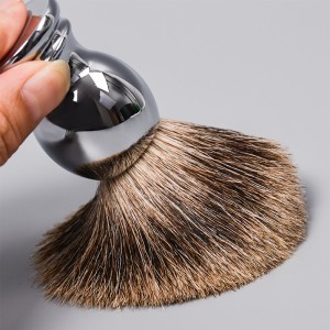 Wholesale high quality shaving set super badger hair shaving brush metal condom razor and stand for men’s daily shaving