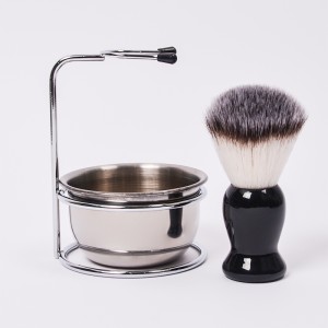 High quality Resin Handle Synthetic Hair Razor Shaving Brush Holder Set Mens Shaving Kit Beard Grooming Kit