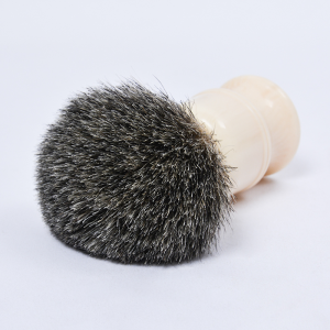 Dongshen Natural Pure Badger Hair Beige Resin Handle Premium Custom Mens Shaving Brush Travel Brush