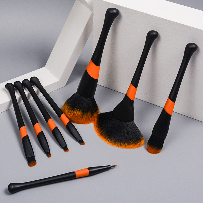 DM 8 Pcs Sintetis Rambut Plastik Menangani Terlaris Makeup Brush Set Profesional Label Pribadi Kosmetik Brushes Set