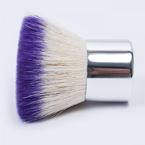Dongshen Wholesale Private Label Facial Synthetic Fiber Vegan Short Flat Kabuki Brush Makeup Brush Blusher Powder Brush