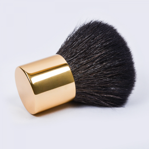 Dongshen en-gros Private Label Gold Facial Hair Capra Perie Kabuki Perie Machiaj Fard de obraz Perie Pudră