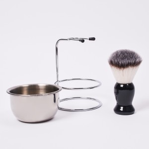 High quality Resin Handle Synthetic Hair Razor Shaving Brush Holder Set Mens Shaving Kit Beard Grooming Kit