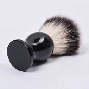 Pennello da barba per capelli sintetici in fibra ad alta densità con manico in resina nera di alta qualità Dongshen