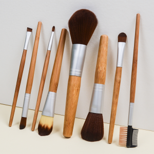 Excellent quality Brush Set Goat Hair - Dongshen Eco-friendly bamboo handle 8pcs fiber synthetic hair makeup brush set – Dongmei