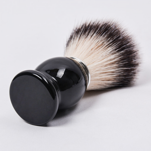 High quality comfortable fiber synthetic hair black color wood handle shaving brush men’s care