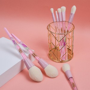 Dongshen Customized Private Label 8pcs Makeup Brush Set Vegan Synthetic Hair Plastic Handle Beauty Cosmetic Brush Makeup Tool