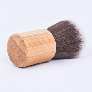 Wholesale Custom Logo Makeup Brush Big Size Bamboo Handle Vegan Kabuki Brush Amazon Hot Sale