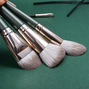 Dongshen cosmetic brush luxury synthetic hair wooden handle makeup brush set vendor makeup tool kit make up brushes