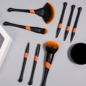 DM 8pcs Sintetis Rambut Plastik Cecekelan Pangalusna Jual Makeup Sikat Profesional Set Pribadi Label Kosmetik Brushes Set