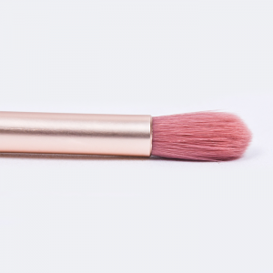 Dongshen Best Selling Pink Wood Handle Custom Synthetic Hair Makeup Brush Blending Eyeshadow Cosmetic Brush