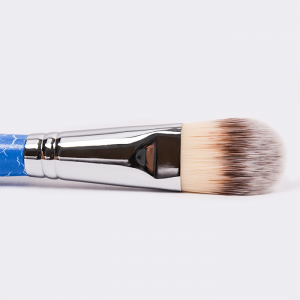 Wholesale single foundation brush vegan wood handle makeup brush beginner libreng simpleng package private label cosmetics brushes