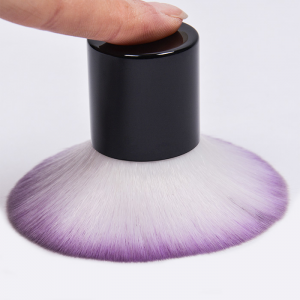 Dongshen Wholesale Private Label Soft Purple Tip Synthetic Hair Kabuki Powder Makeup Brushes Blusher Brush