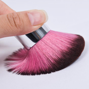 DM Grosir Private Label Facial Serat Sintetis Vegan Kabuki Makeup Brush Blusher Powder Brush