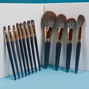 High End Private Label 11Pcs Wooden Handle Synthetic Makeup Brush Kit Professional Makeup Artist Brush Set for Personal Care
