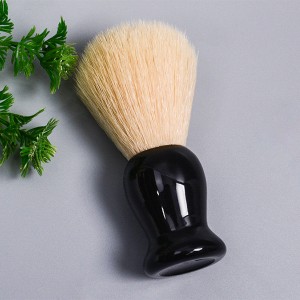Bejgħ bl-ingrossa Durabbli Professjonali Cheap Iswed Plastic Handle Bristle Bulk Tqaxxir Xkupilji Moustache Brush għall-Irġiel Grooming