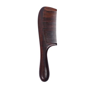 Luonnollinen santelipuu käsintehty hieno hammaskampa Antistaattinen päähieronta Klassinen kampakampa hiusten muotoilu hiustenhoitotyökalu