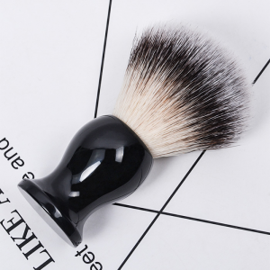 Dongshen berkualiti tinggi resin hitam mengendalikan berus pencukur rambut sintetik gentian ketumpatan tinggi