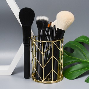 DM High Quality 8Pcs Private Label Wool Make Up Brushes Wooden Handle Animal Hair Makeup Brush Set Cosmetic Brush