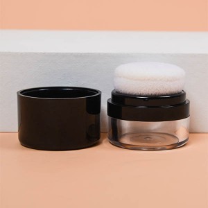 DM new powder puff jar cosmetic loose powder jar empty jars cosmetic free ຕົວຢ່າງ