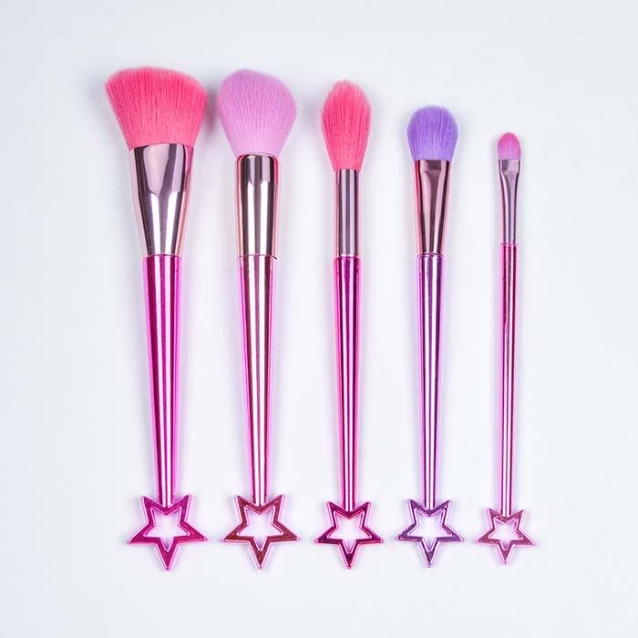Dongshen wholesale unique star makeup brush colorful purple makeup brush set_7