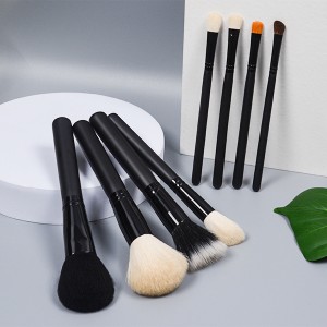 DM Kualitas Tinggi 8Pcs Label Pribadi Wol Kuas Make Up Gagang Kayu Hewan Rambut Makeup Brush Set Sikat Kosmetik