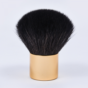 Dongshen Wholesale Private Label Gold Facial Goat Hair Kabuki Brush Makeup Brush Blusher Powder Brush