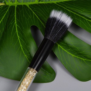 အရောင်းရဆုံး ဖောင်ဒေးရှင်း Brushes များ Synthetic Hair Plastic Handle Premium Makeup Brush စိတ်ကြိုက် ကိုယ်ပိုင်လိုဂို