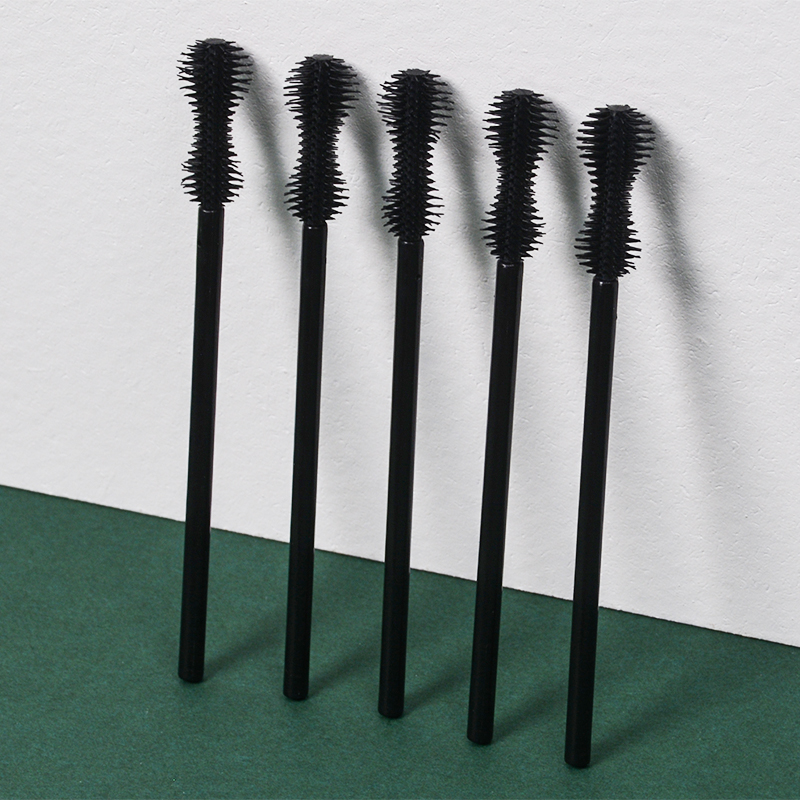 DM Wholesale Single Makeup Brushes Silica Gel Plastic Mascara Brush Disposable Mascara Wand Applicator Eyebrow Eyelash Brush