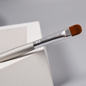 Private label eyeshadow brushes double ended wood makeup brush wholesale with synthetic hair 4 in1 cosmetic tool for eyes