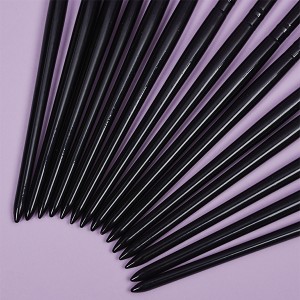 Kayu rambut sintetik 15pcs hitam high end set berus solek tersuai unik set berus concealer pembayang mata untuk kosmetik mata