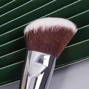 Suaicheantas DM Custom Suaicheantas Wholesale Wood Handle Vegan Single Foundation Blush Powder Makeup Brush Angled Contour Brush