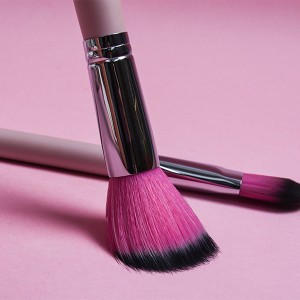 Dongshen wholesale 11pcs wood makeup brushes vegan pink customizable makeup brush set for cosmetic