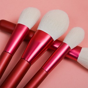 Wholesale professional 12 pcs makeup brushes red wood make-up brushes softest synthetic hair brush make up set